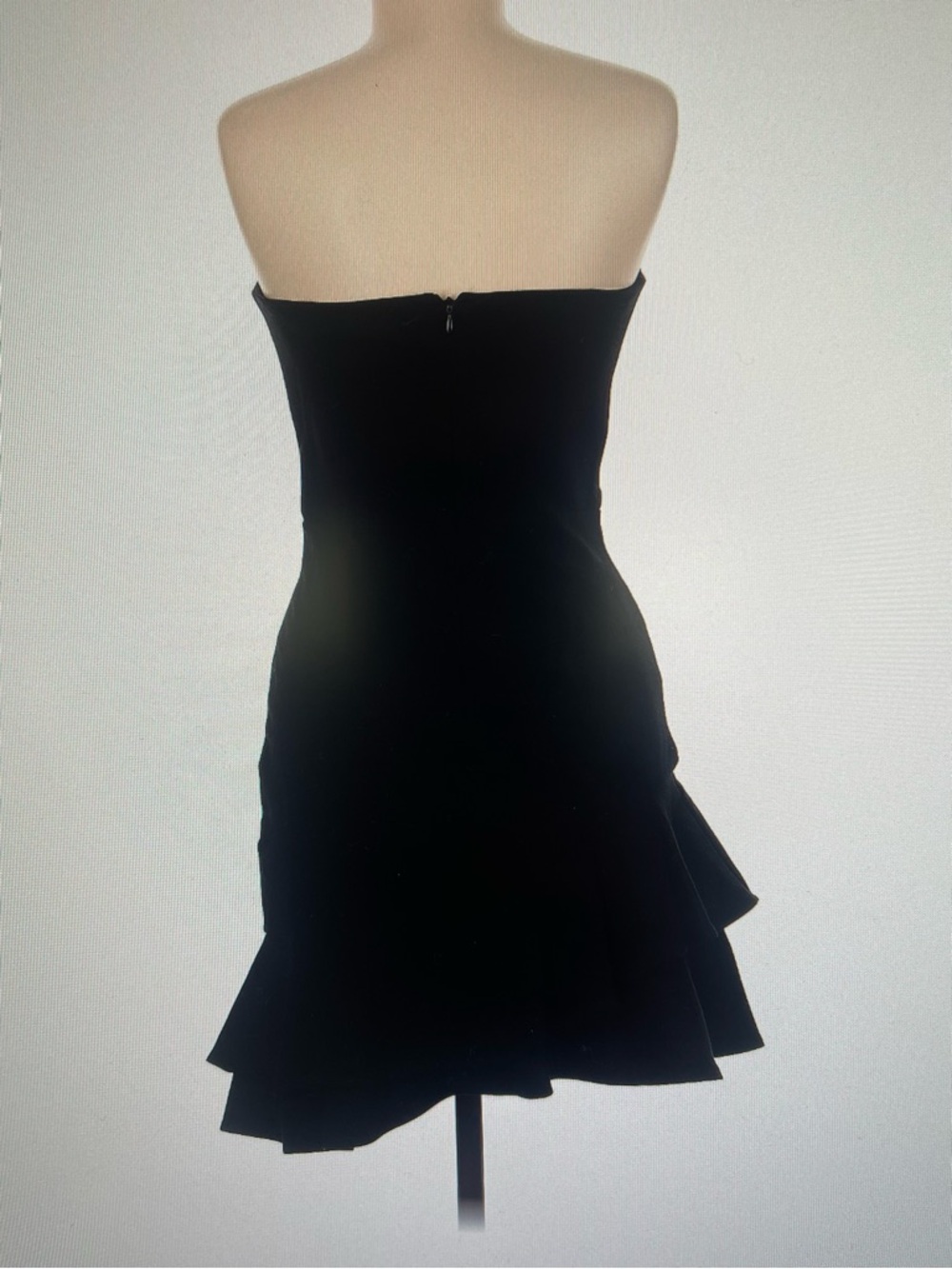 Amanda Uprichard Strapless LBD Mini Dress, Black, Size Medium (4-6), Like New - Picture 5 of 14